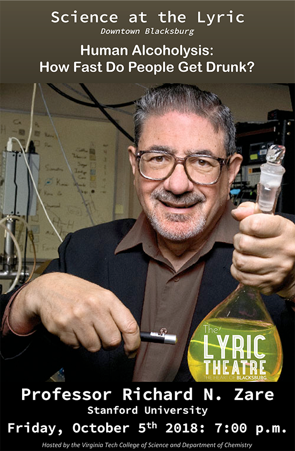 Science at the Lyric Special Lecture – Human Alcoholysis: How Fast Do People Get Drunk?